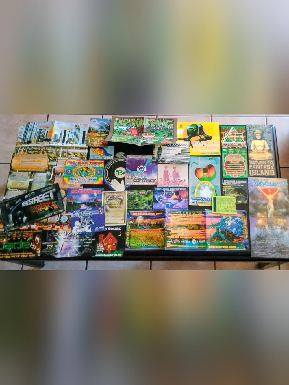 Vintage Bay Area California Party/Rave Flyer Collection - Colorful Assortment